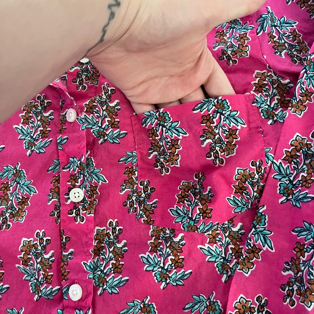 J. Crew Pink Floral Button-Down Shirt - Picture 4 of 8